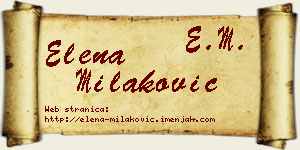Elena Milaković vizit kartica